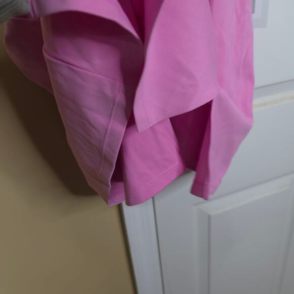 Girlfriend Collective Mariposa Pink Becca X Neck Dress Size L - Picture 7 of 8